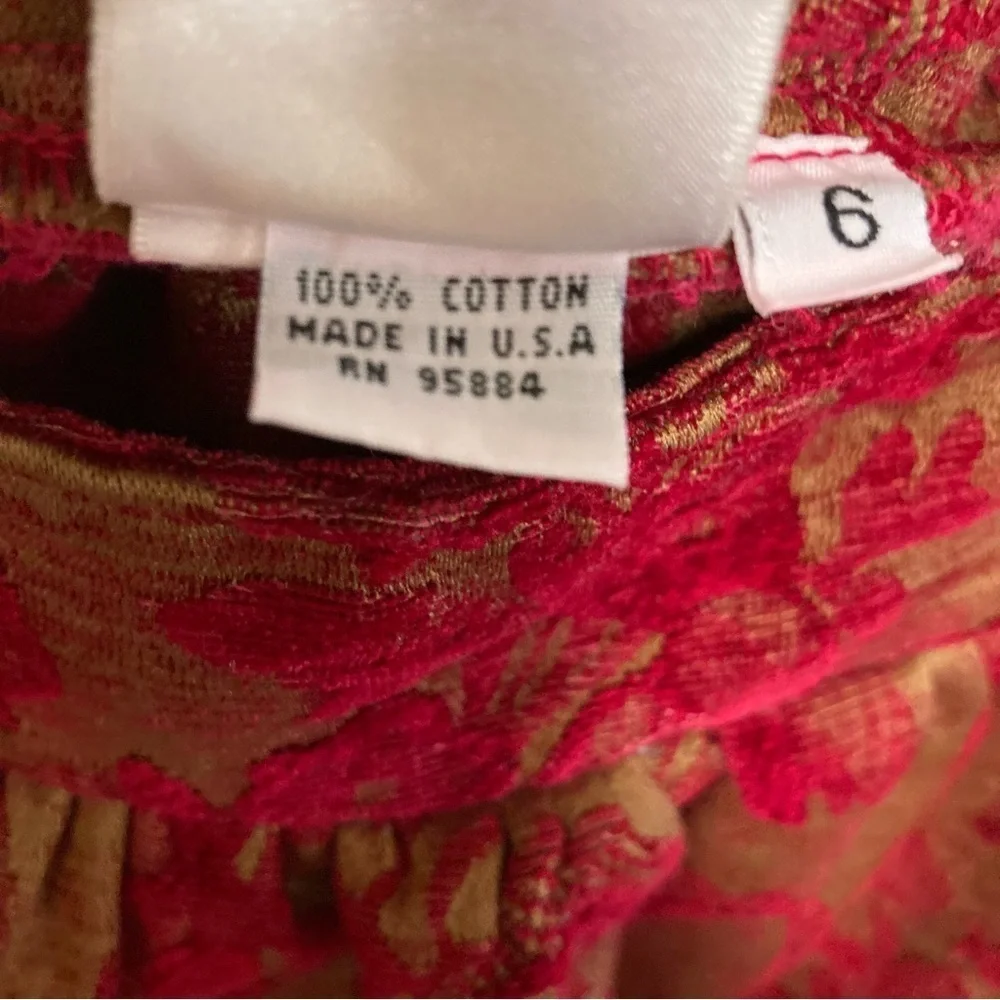 boutique cotton caboodle 6 holiday jacquard baroque print dress jumper‎ overall